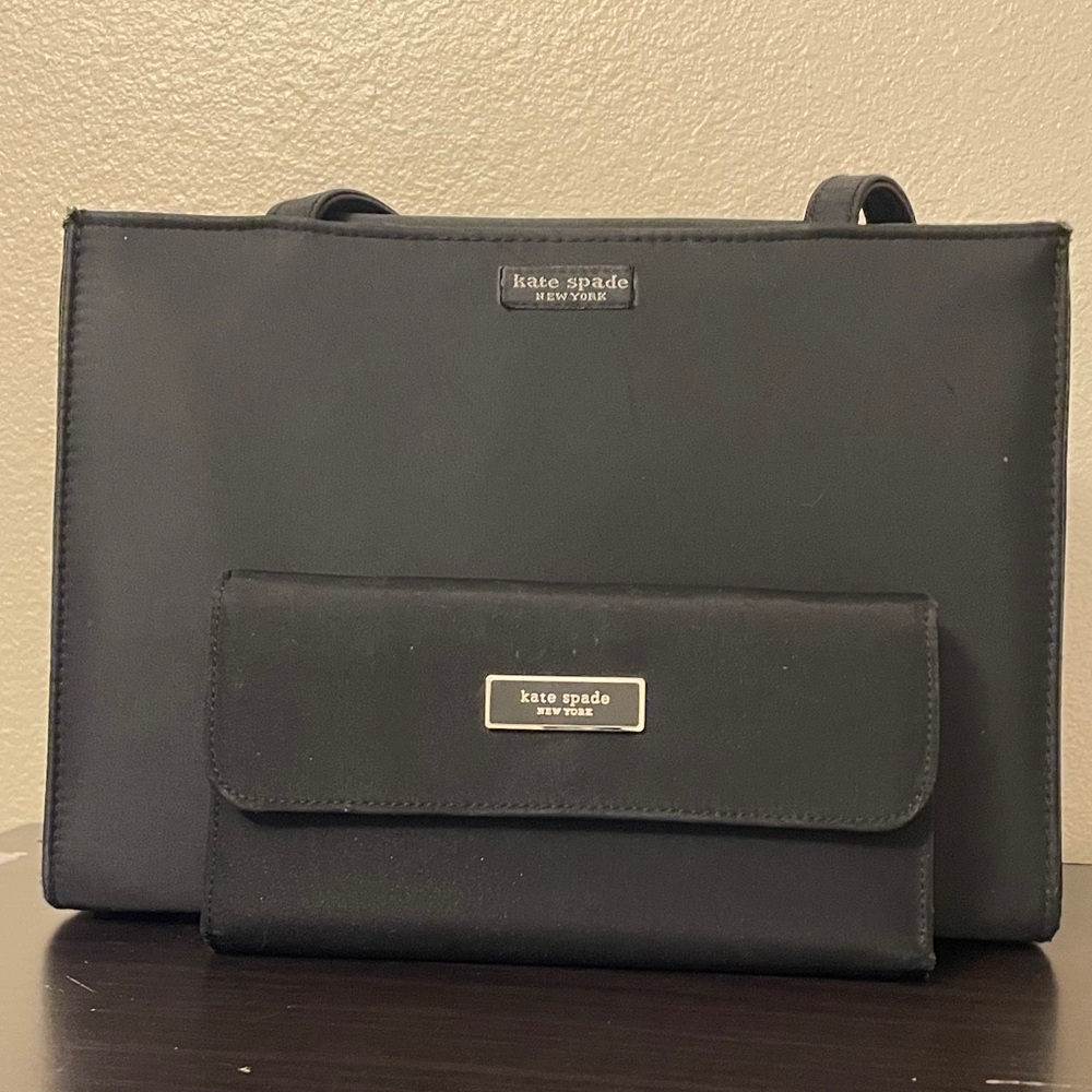 Kate Spade Y2K Vintage Black Nylon Sam Tote/ Shoulder Bag and Wallet - Picture 8 of 13